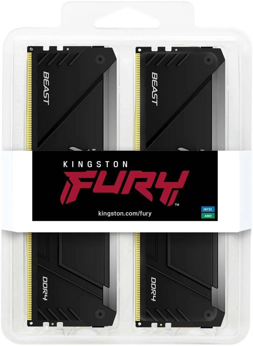 Оперативная память KINGSTON FURY Beast RGB DIMM DDR4 16Gb (2x8Gb) 3600 MHz (KF436C17BB2AK2/16)