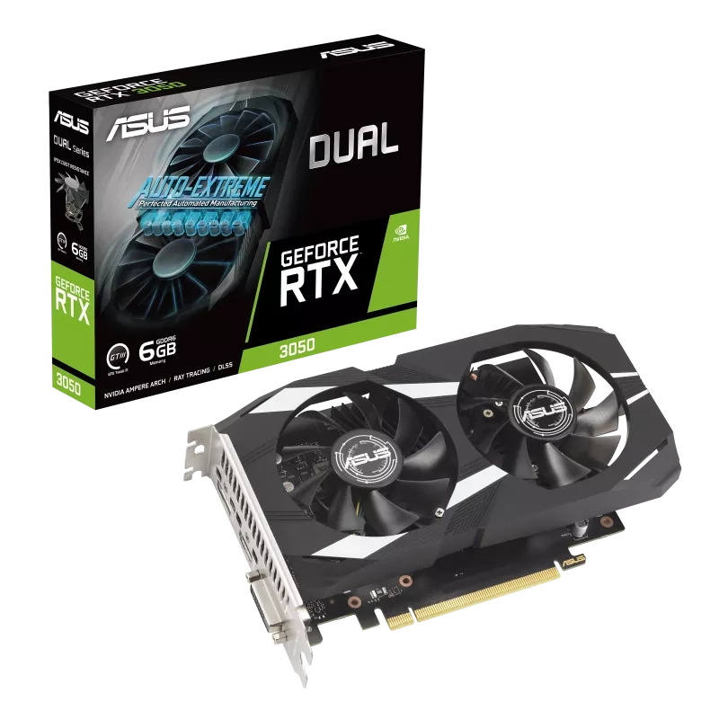 Видеокарта ASUS GeForce DUAL RTX 3050 O6G (90YV0K60-M0NA00)