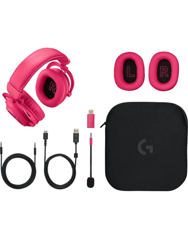 Гарнитура беспроводная LOGITECH Headset G PRO X 2 Lightspeed Wireless Gaming Pink (981-001275)