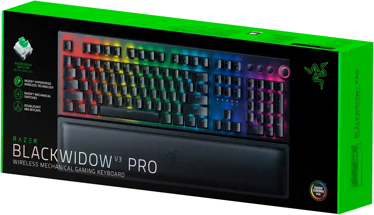 Клавиатура игровая RAZER Blackwidow V3 Pro (Green Switch) (RZ03-03530800-R3R1)