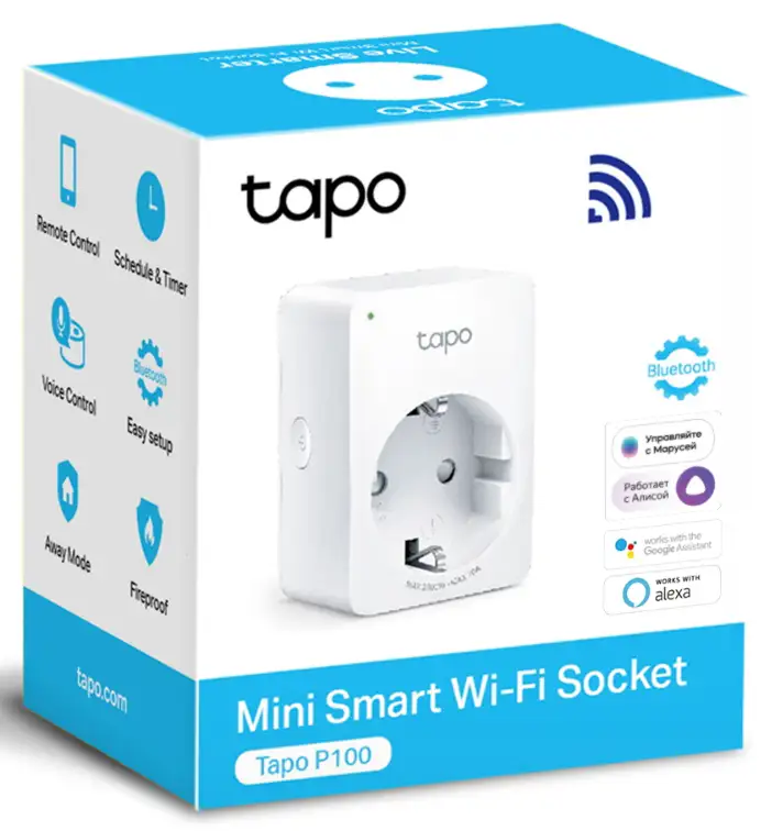 Умная розетка TP-LINK TPL-Tapo P100(1-pack) Mini Wi-Fi smart plug