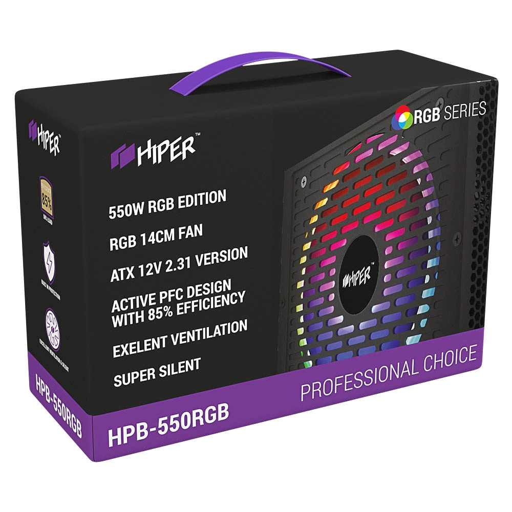 Блок питания для ПК HIPER HPB-550RGB 550W