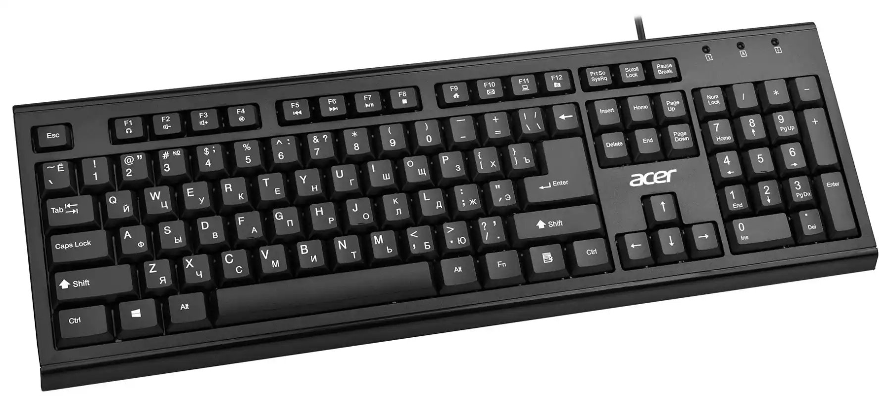 Клавиатура проводная ACER OKW120 Black (ZL.KBDEE.006)