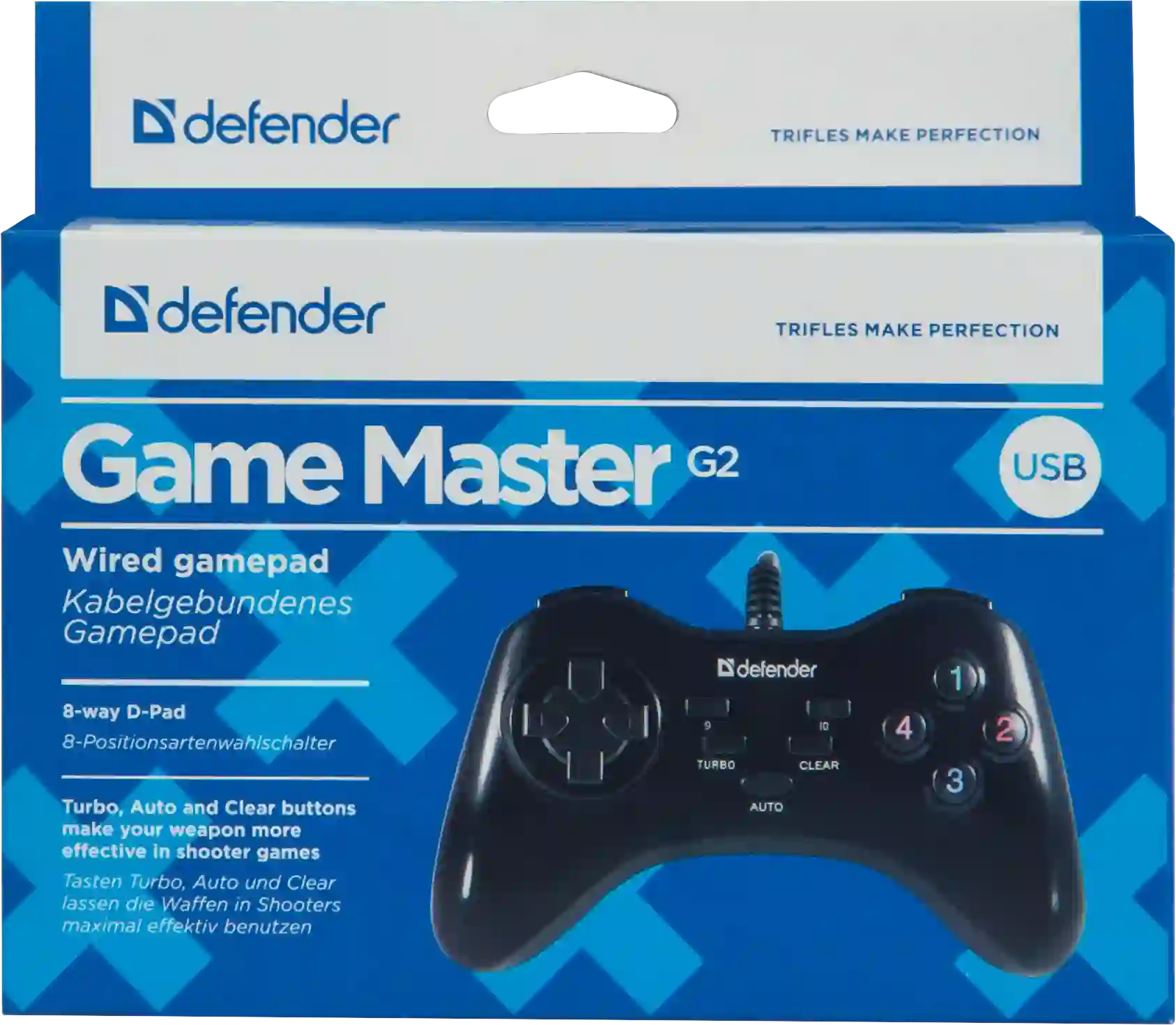 Геймпад проводной DEFENDER Game Master G2 Black (64258)