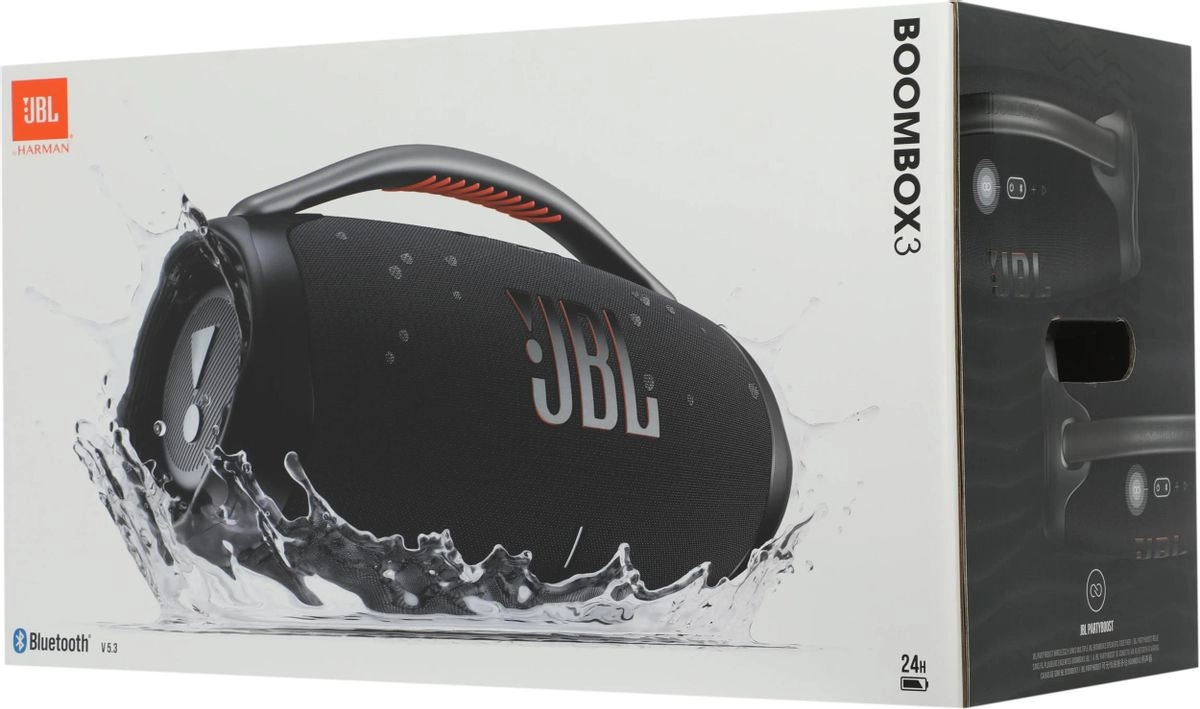 Портативная акустика JBL BoomBox 3 Black (JBLBOOMBOX3BLKAM)