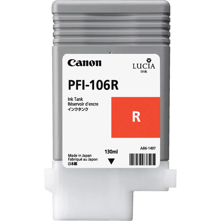 Картридж для струйного принтера CANON PFI-106R Red (6627B001) картридж print rite tfc450ypu1j pr 045h yellow 045h yellow 2200стр для canon lbp 611cn 613cdw 631cn 633cdw 635cx pr 045h yellow