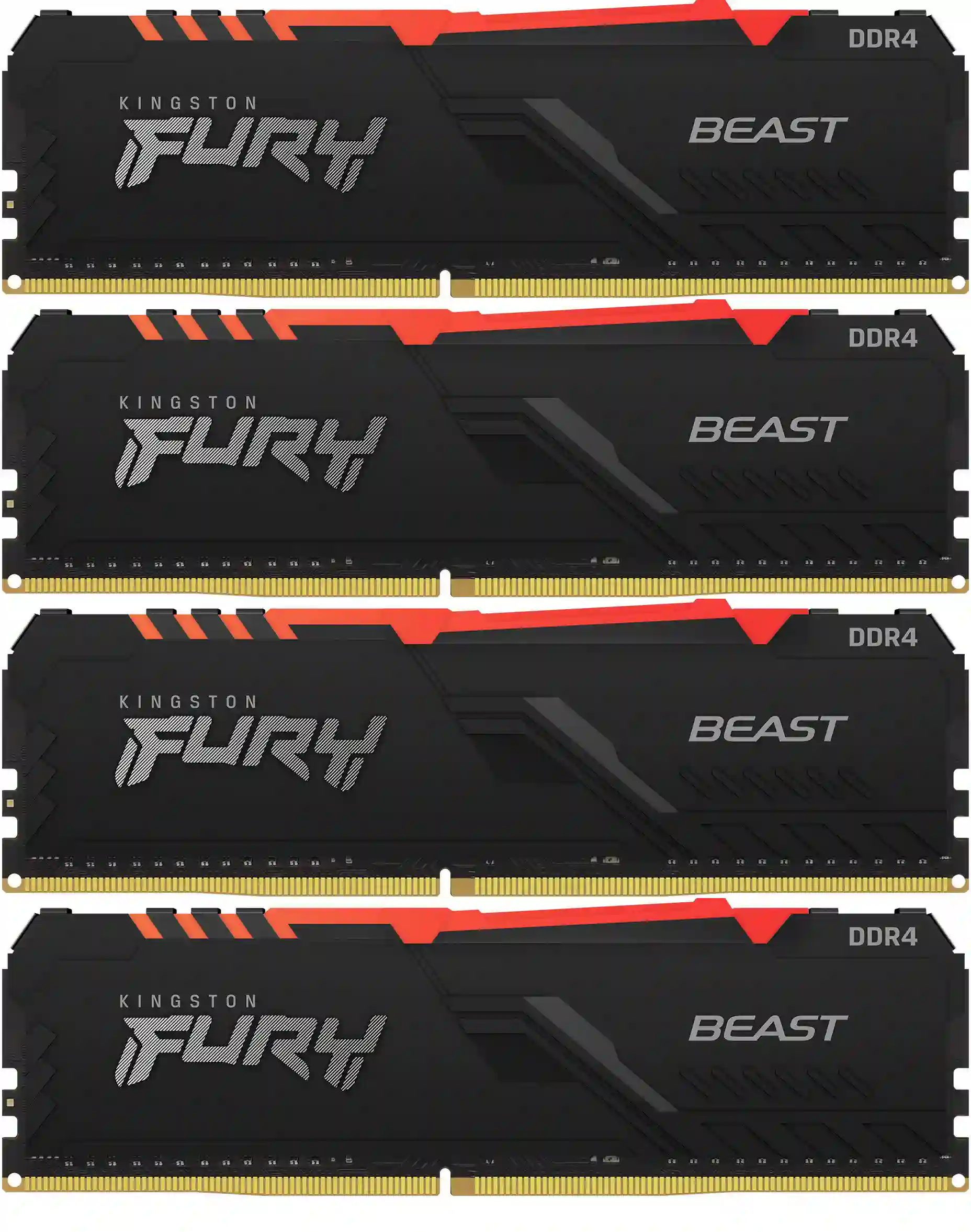 Оперативная память KINGSTON FURY Beast RGB DIMM DDR4 128GB (4x32GB) 3200 MHz (KF432C16BB2AK4/128)