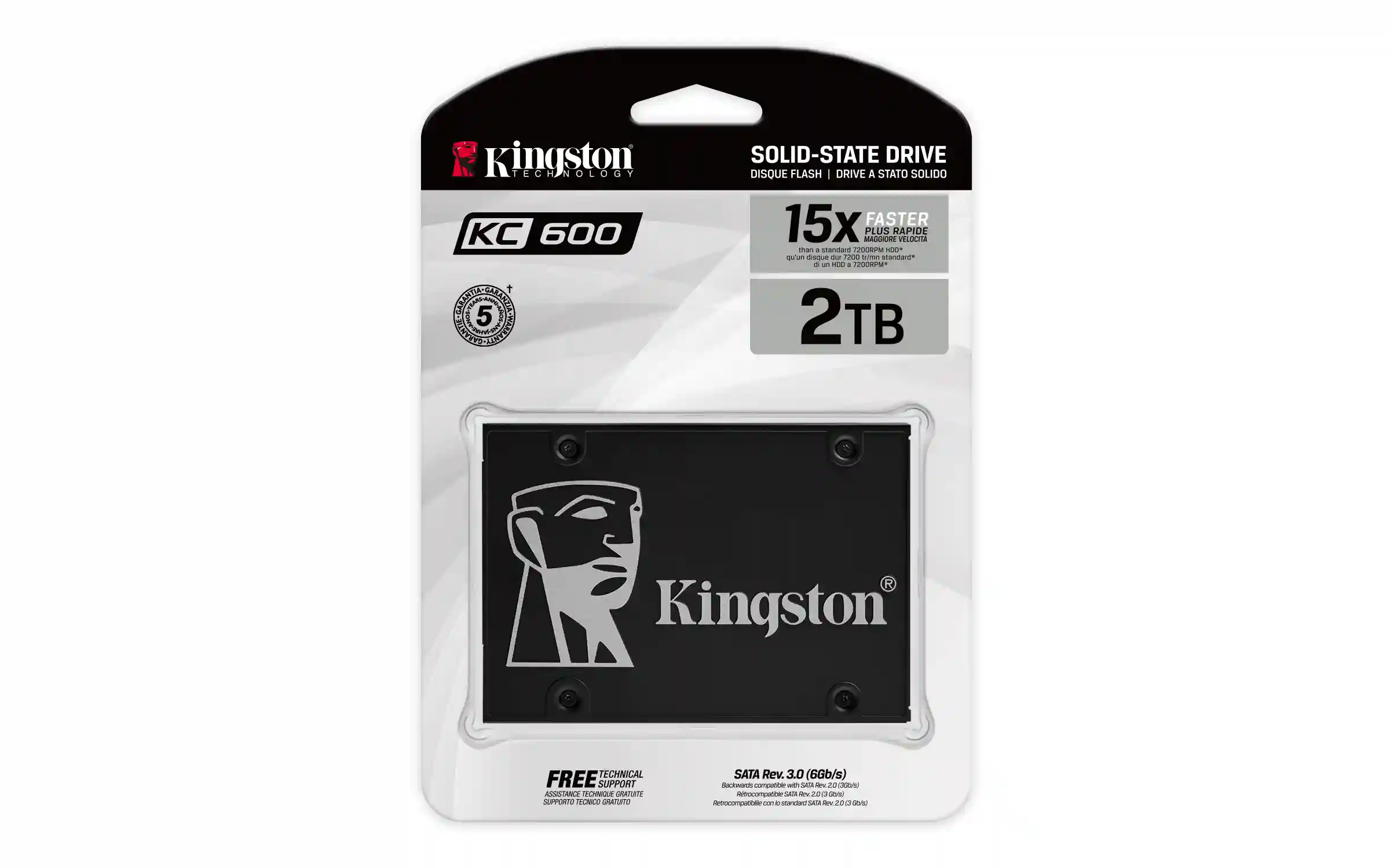 Внутренний SSD диск KINGSTON KC600 2048GB, SATA3, 2.5" (SKC600/2048G)