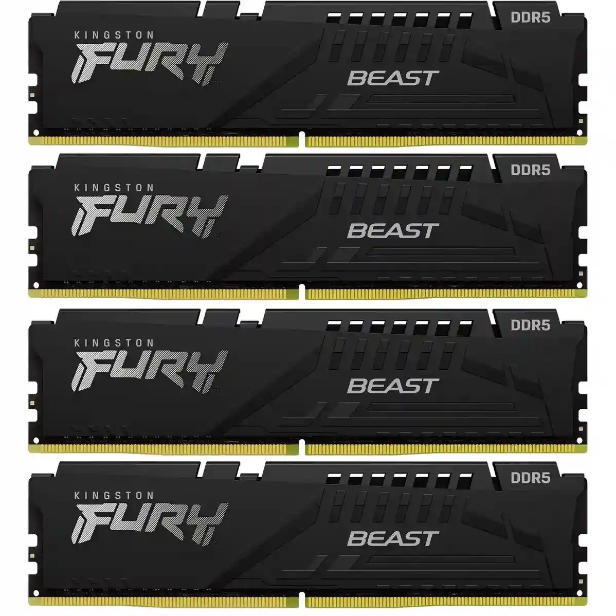 Оперативная память KINGSTON FURY Beast Black DIMM DDR5 64GB (4x16GB) 6000 MHz (KF560C40BBK4-64)