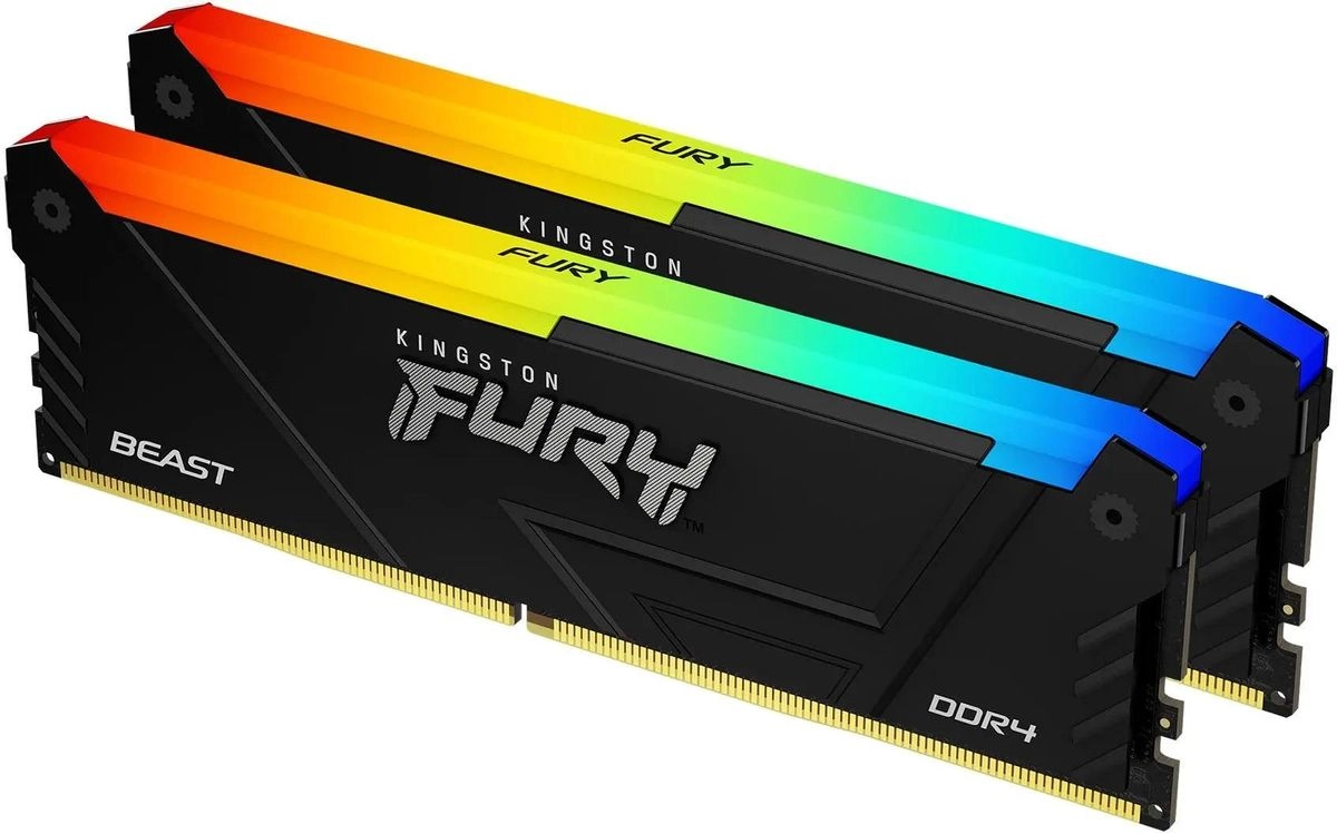 Оперативная память KINGSTON FURY Beast RGB DIMM DDR4 16Gb (2x8Gb) 3600 MHz (KF436C17BB2AK2/16)