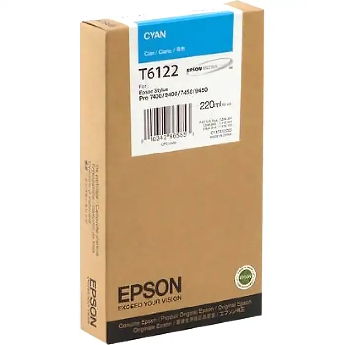 Картридж для струйного принтера EPSON T6122 Cyan  (C13T612200)