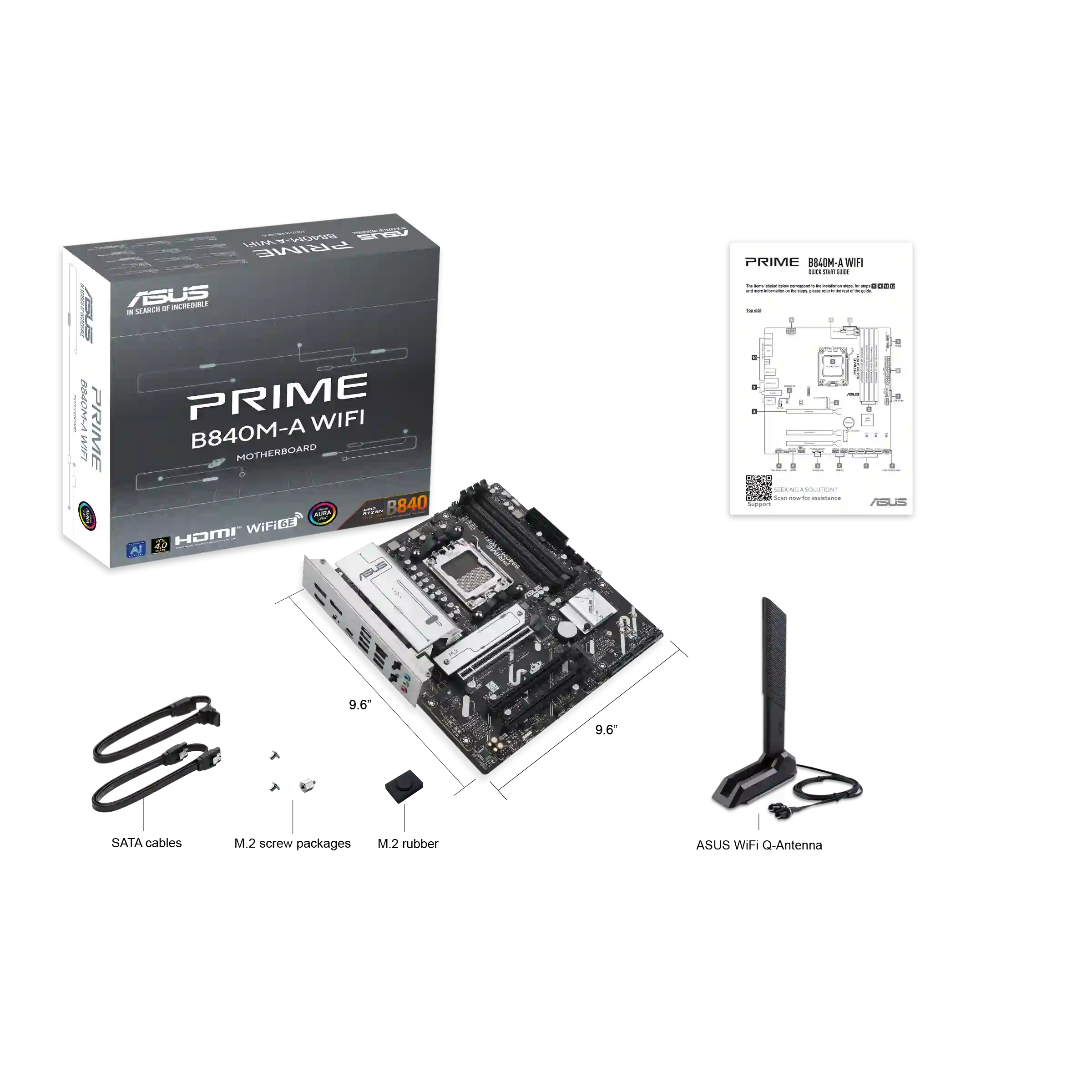 Материнская плата ASUS PRIME B840M-A WiFi (90MB1J20-M0EAY0)
