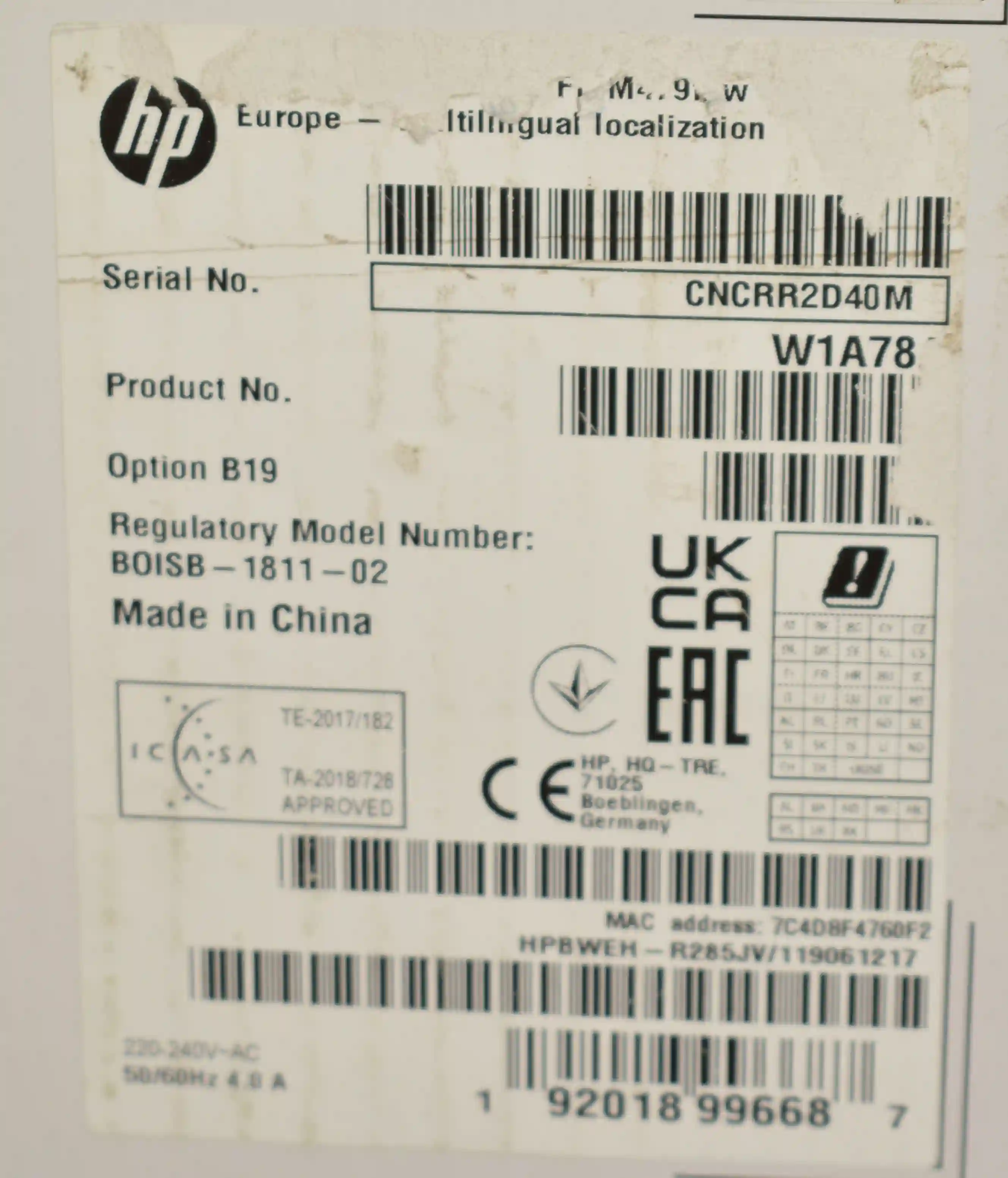 МФУ лазерное HP Color LaserJet Pro M479fnw (W1A78A) k6 000010984