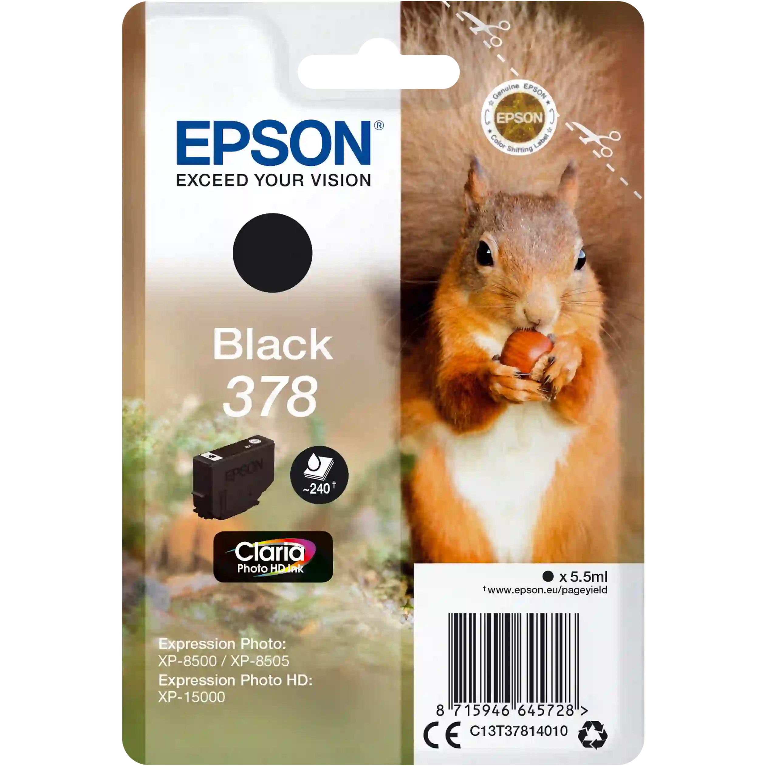 Картридж для струйного принтера EPSON 378 Black (C13T37814020)