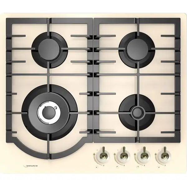 Встраиваемая газовая панель MIDEA MG647TRI-B, слоновая кость