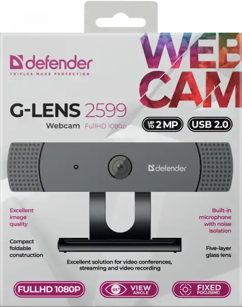 Веб-камера DEFENDER G-lens 2599 FullHD (63199)