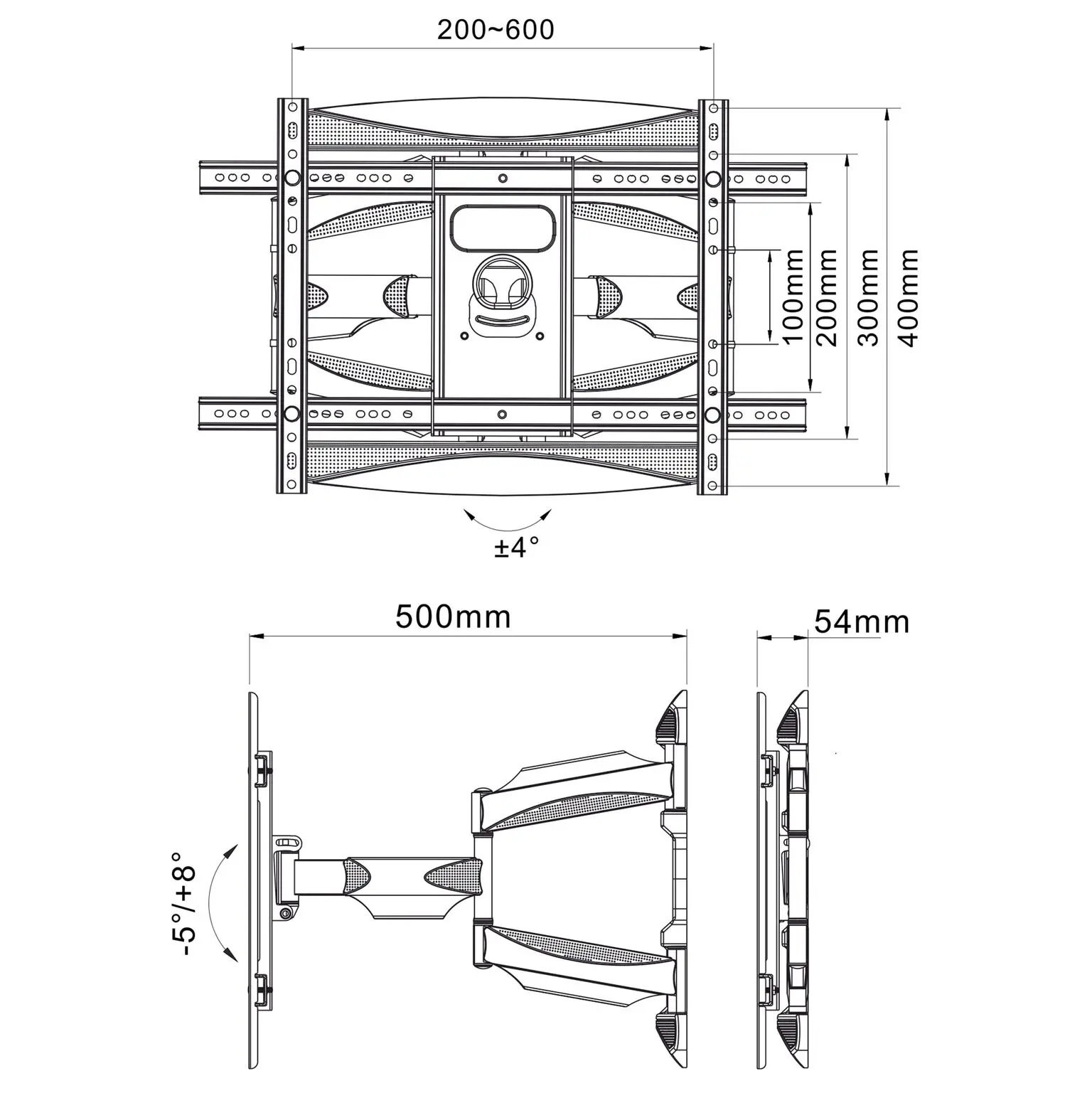 Кронштейн ONKRON M6L WHITE 40-75''