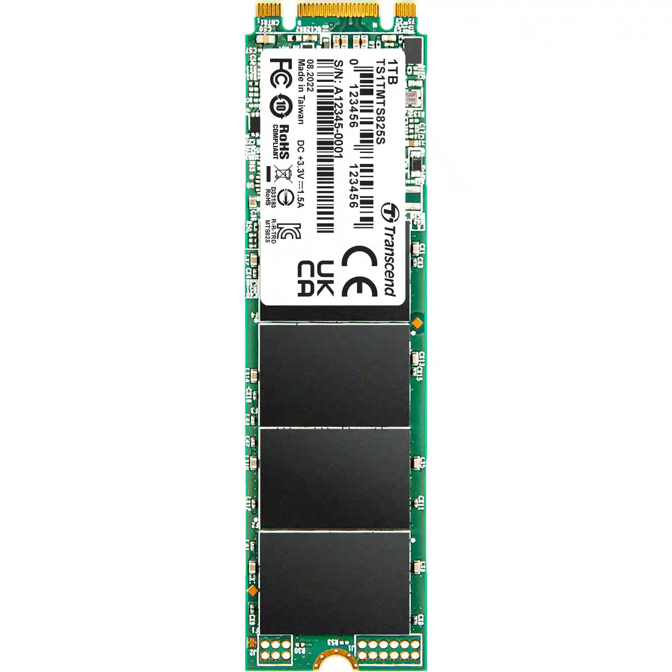 Внутренний SSD диск TRANSCEND MTS 825 1TB, SATA3, M.2 (TS1TMTS825S)