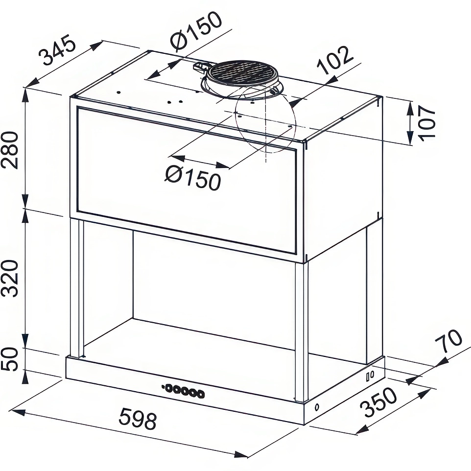 Вытяжка настенная FRANKE FMA MODULAR F60 BK MATT (335.0706.646)