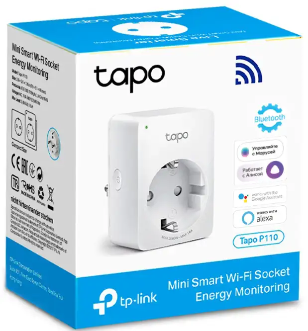 Умная розетка TP-LINK TPL-Tapo P110 Mini Wi-Fi smart plug