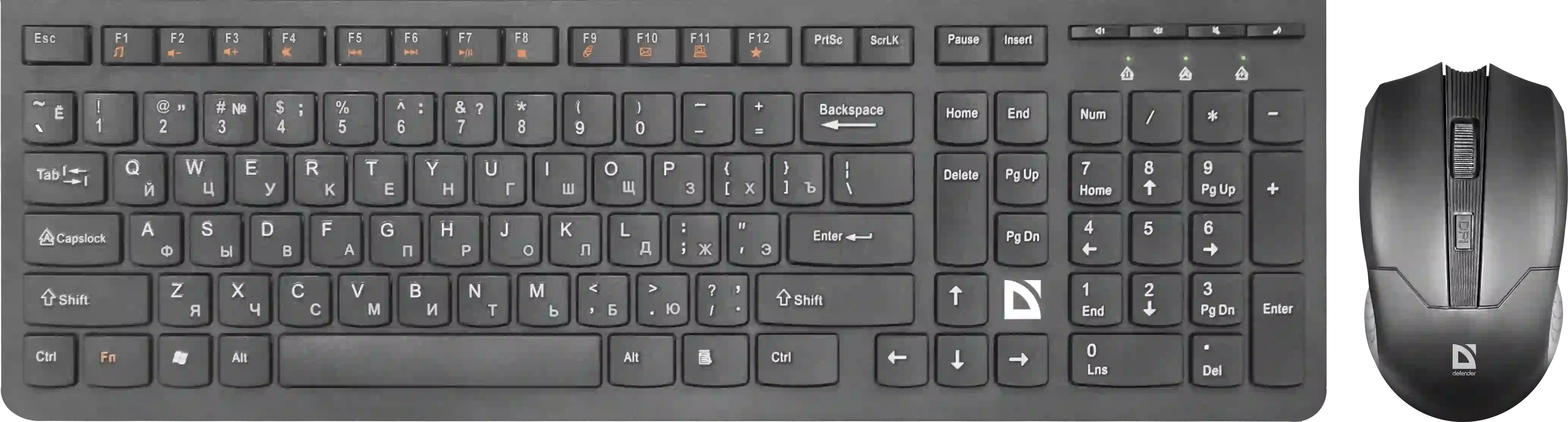 Комплект (клавиатура + мышь) беспроводной DEFENDER Columbia C-775 (45775)