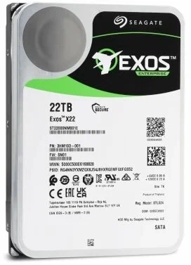 Внутренний HDD диск SEAGATE Exos X22 22TB, SATA3, 3.5" (ST22000NM001E) Вид №1