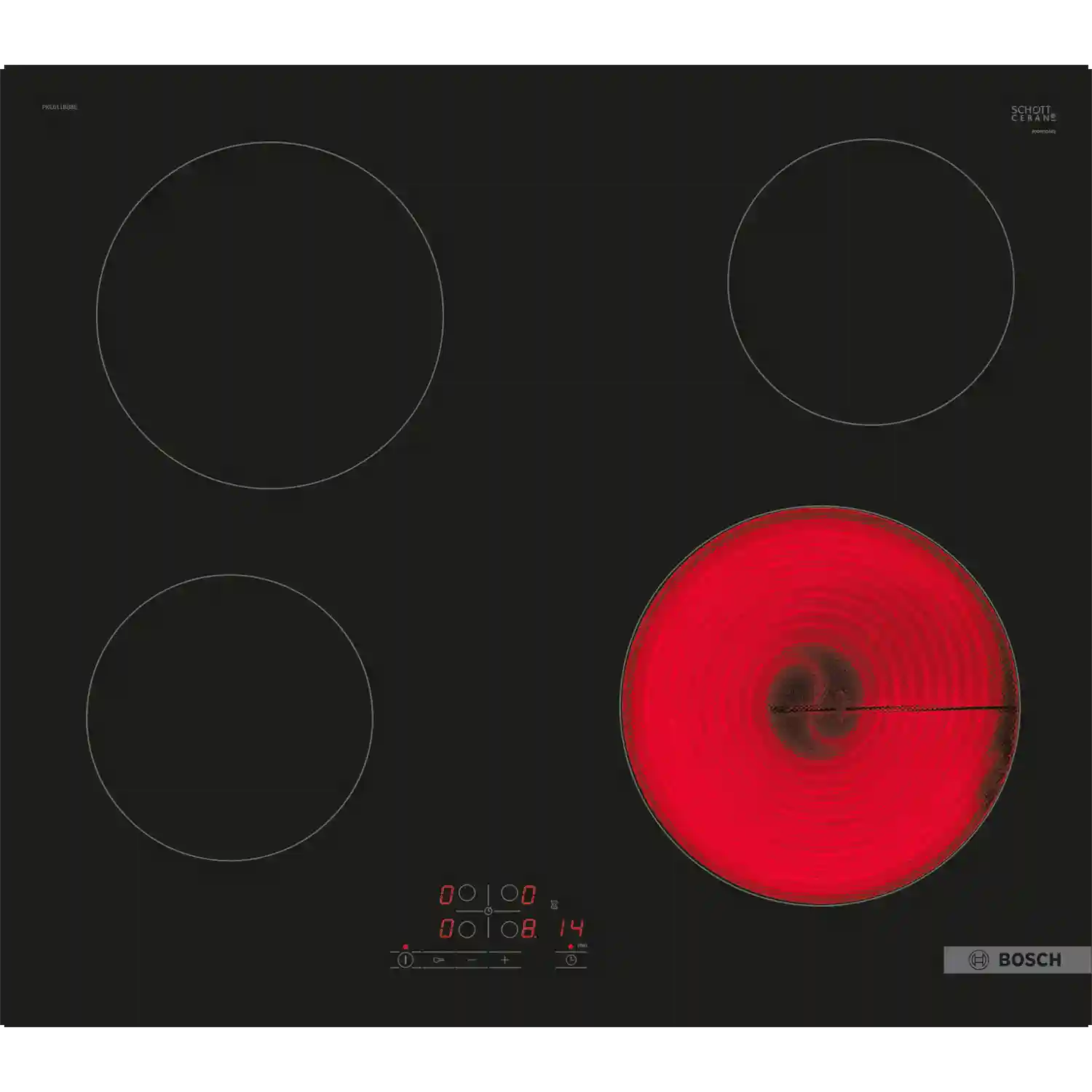 

Встраиваемая электрическая панель BOSCH PKE611BB2E Serie 4, Чёрный