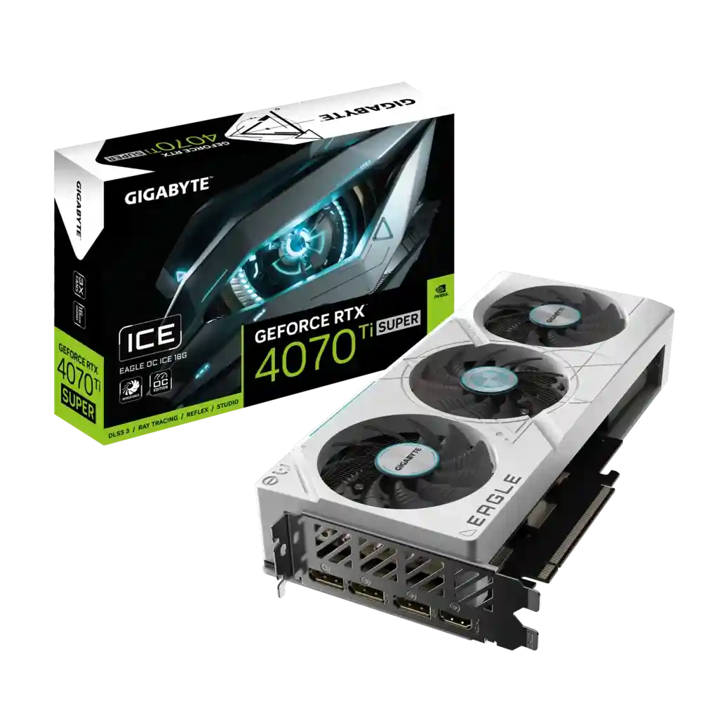 Видеокарта GIGABYTE GeForce RTX 4070 Ti Super Eagle OC Ice 16G (GV-N407TSEAGLEOCICE-16GD)