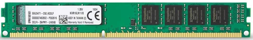 Оперативная память KINGSTON ValueRam DDR3L DIMM 8GB 1600MHz (KVR16LN11/8WP)