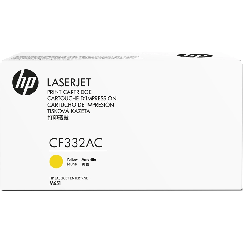 Картридж для лазерного принтера HP 654A  Yellow (CF332AC)