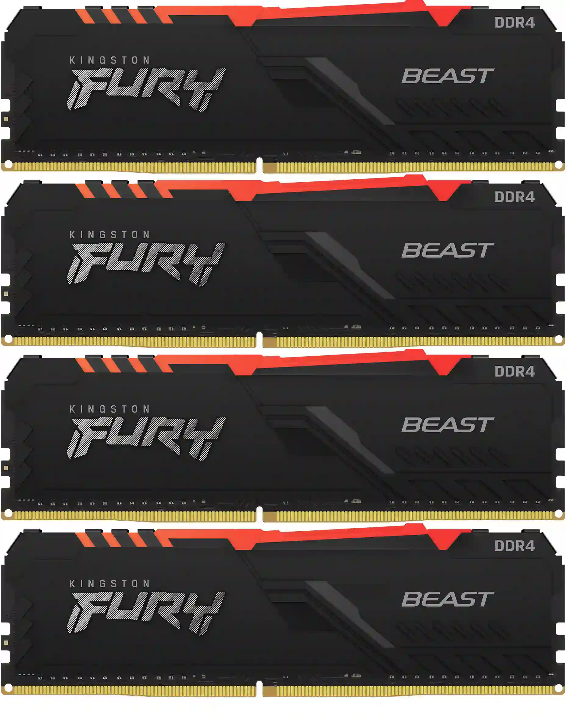 Оперативная память KINGSTON FURY Beast RGB DIMM DDR4 128GB (4x32GB) 2666 MHz (KF426C16BB2AK4/128)