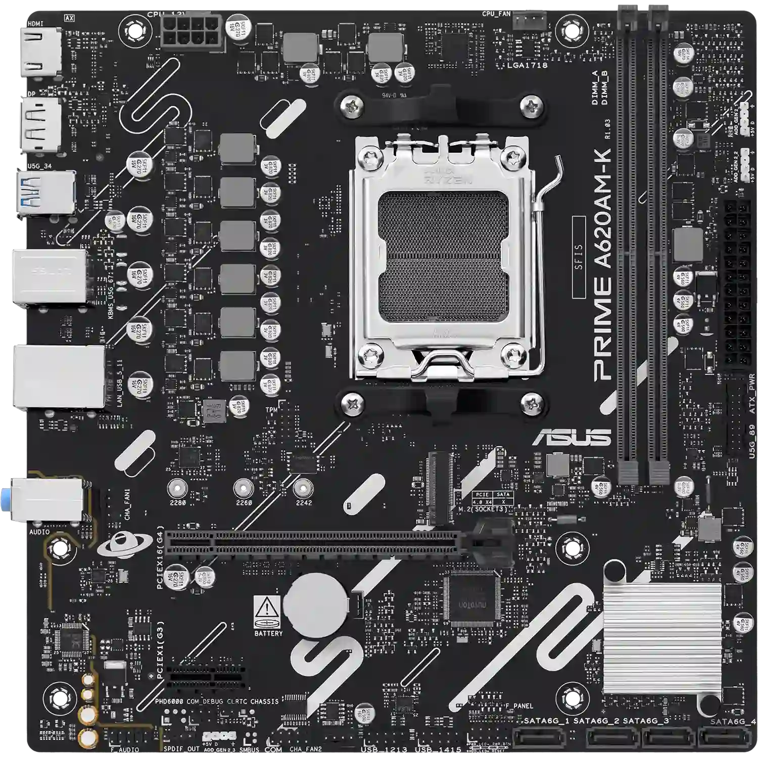 

Материнская плата ASUS PRIME A620AM-K (90MB1GX0-M0EAY0)