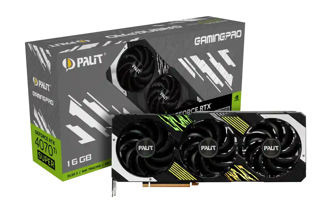 Видеокарта PALIT GeForce RTX 4070 Ti Super GamingPro 16GB (NED47TS019T2-1043A)