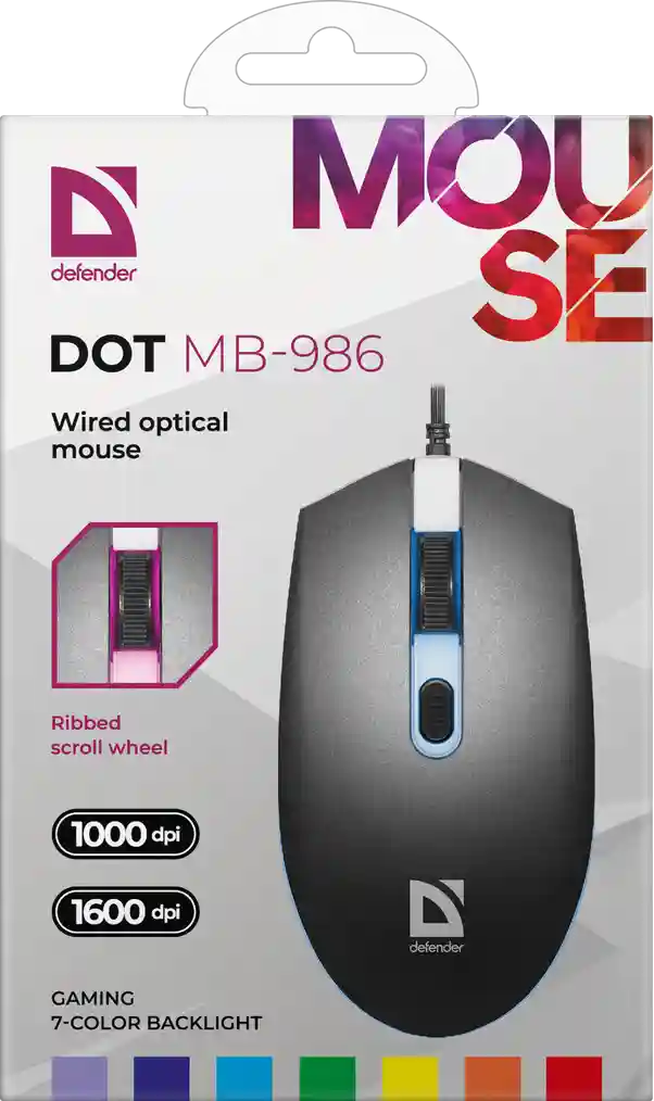Мышь проводная DEFENDER Dot MB-986 (52986)