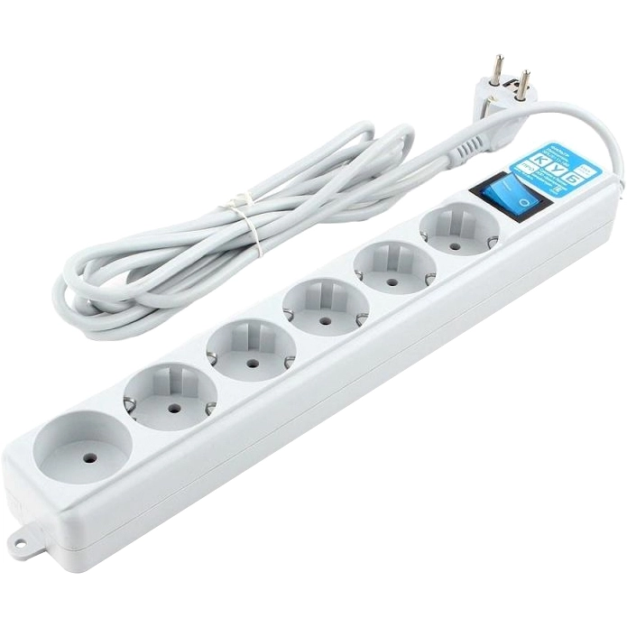 Сетевой фильтр POWER CUBE SPL(5+1)-16B-P 5м White держатель внешнего аккумулятора portkeys pws 1 power bank supportor