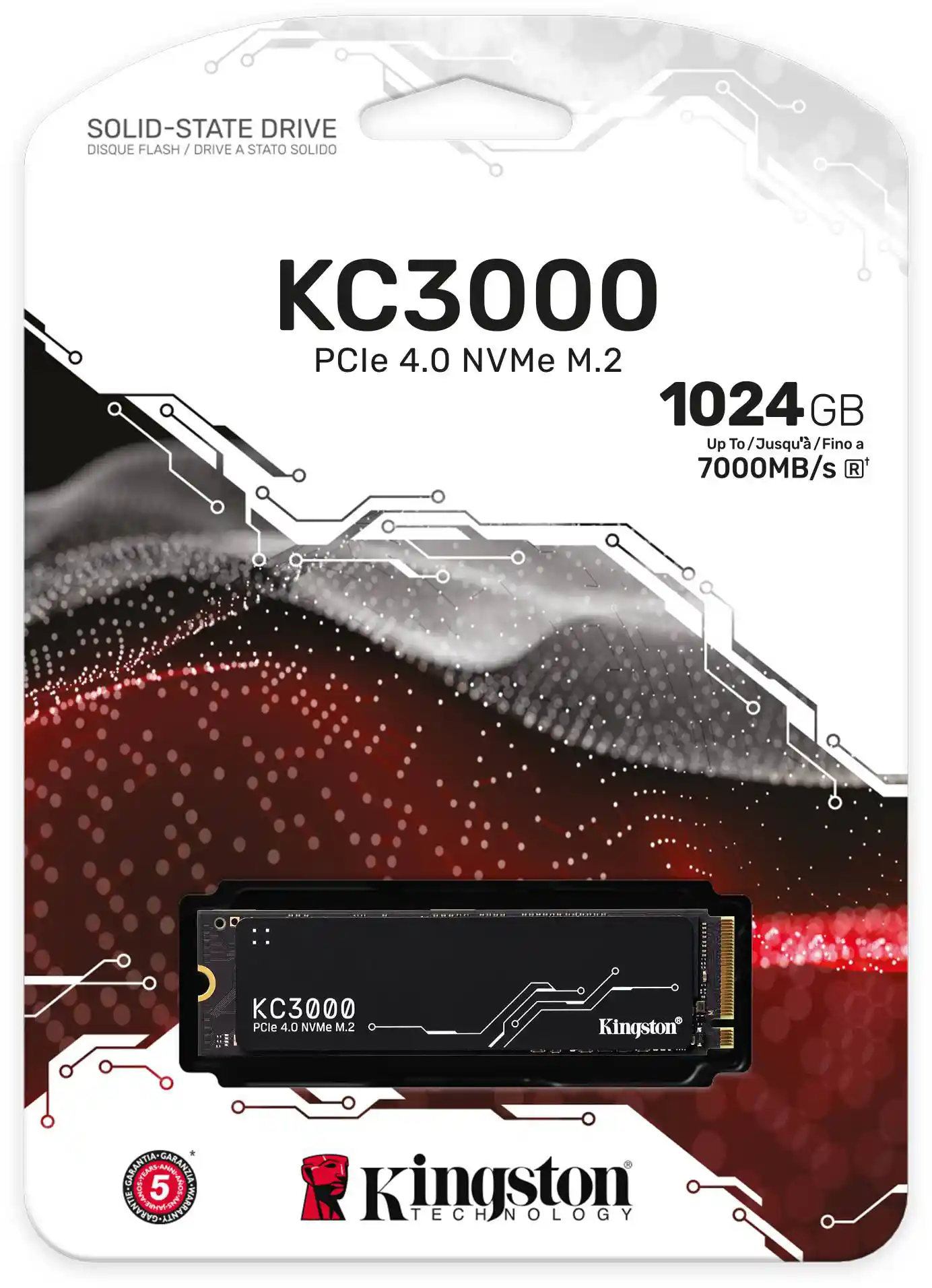 Внутренний SSD диск KINGSTON KC3000, 1024GB, M.2 (SKC3000S/1024G)