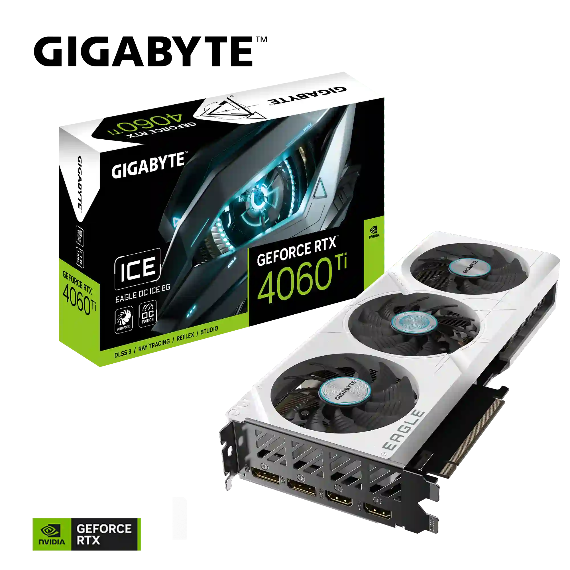 Видеокарта GIGABYTE GeForce RTX 4060 Ti Eagle OC 8Gb (GV-N406TEAGLEOC ICE-8GD)
