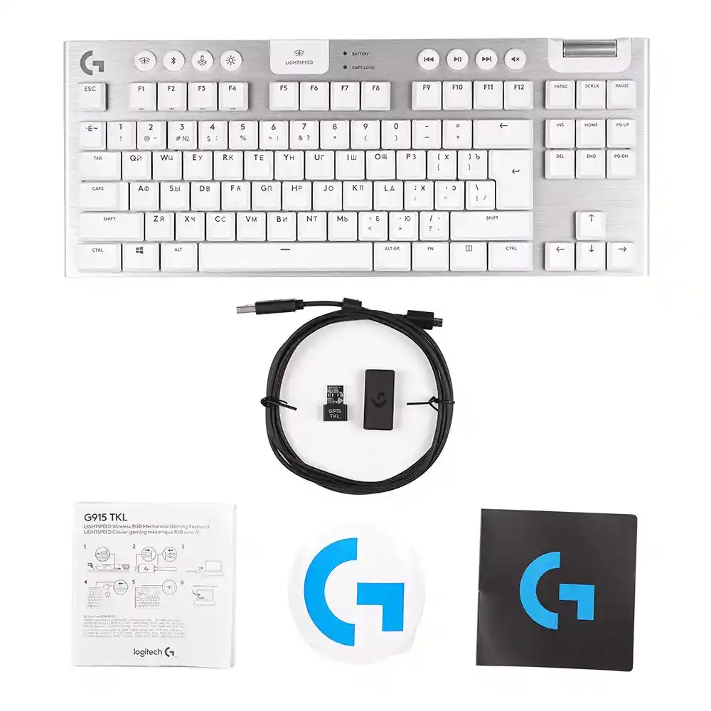 Клавиатура беспроводная LOGITECH G915 TKL Lightspeed White (920-010117)