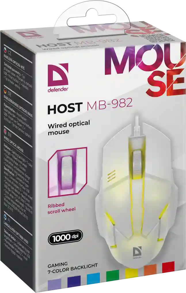Мышь проводная DEFENDER Host MB-982 (52983)