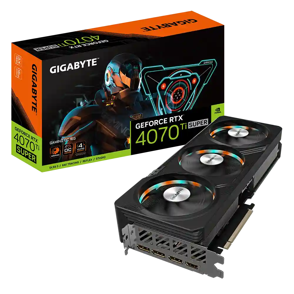 Видеокарта GIGABYTE GeForce RTX 4070 Ti Super Gaming OC 16Gb (GV-N407TSGAMING OC-16GD) PI