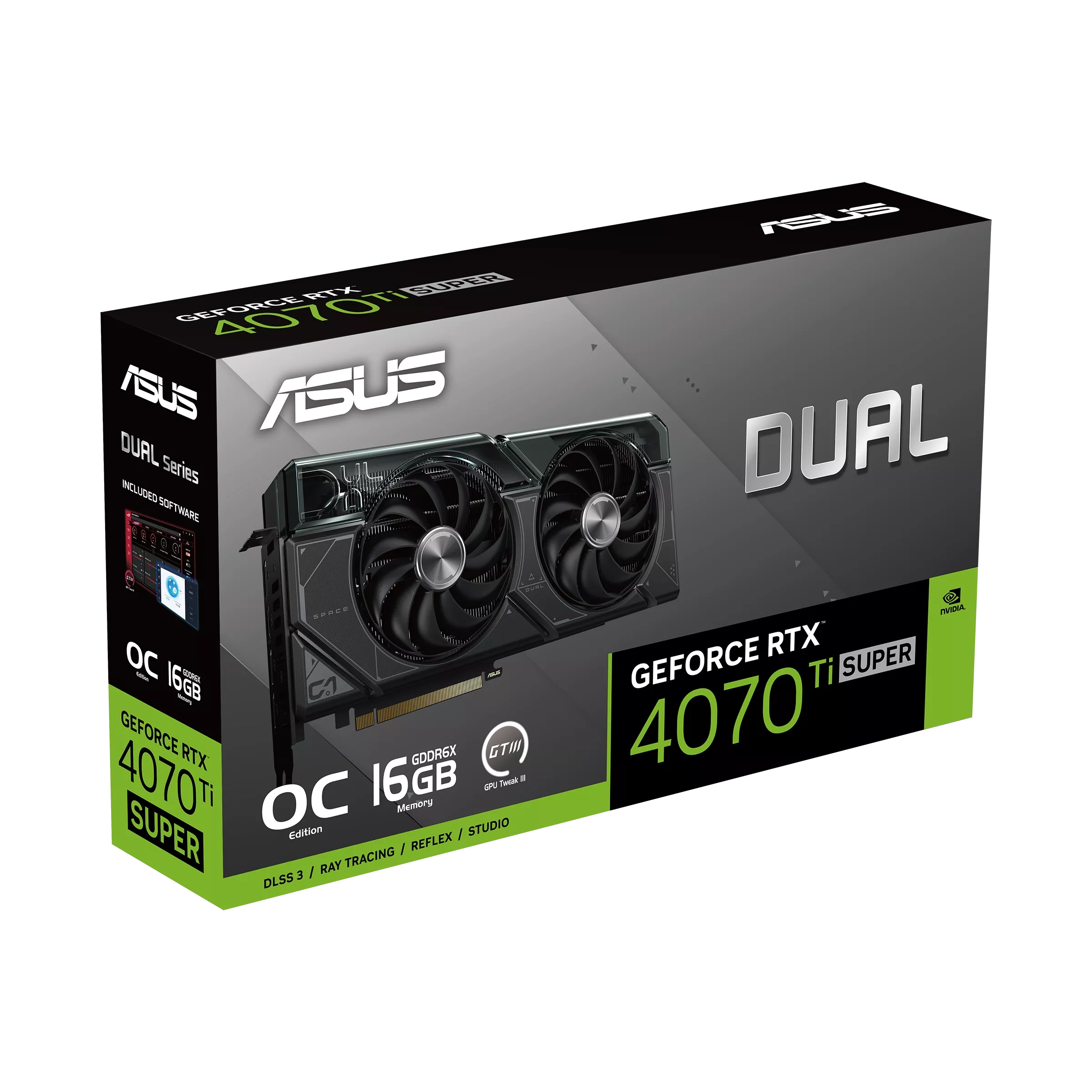 Видеокарта ASUS GeForce DUAL RTX 4070 Ti Super O16G (90YV0KF3-M0NA00)