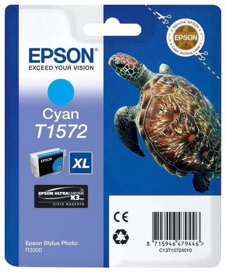 Картридж для струйного принтера EPSON T1572 Cyan (C13T15724010) PI