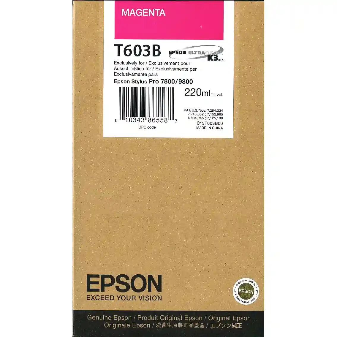 Картридж для струйного принтера EPSON T603B Magenta (C13T603B00)-