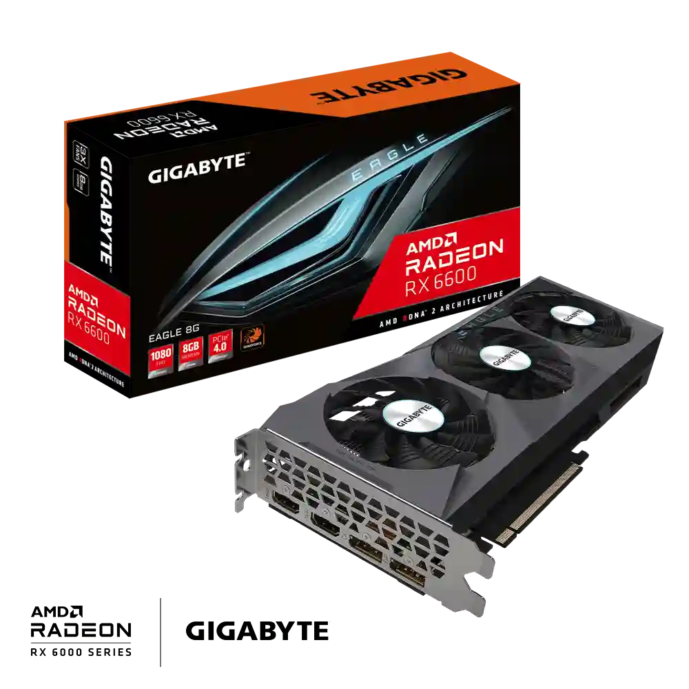 Видеокарта GIGABYTE Radeon RX 6600 Eagle 8G (GV-R66EAGLE-8GD)