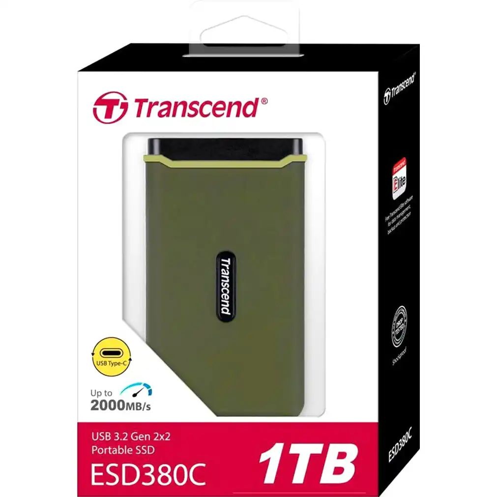 Внешний SSD диск TRANSCEND ESD380C 1TB, USB 3.2, Type-C (TS1TESD380C)