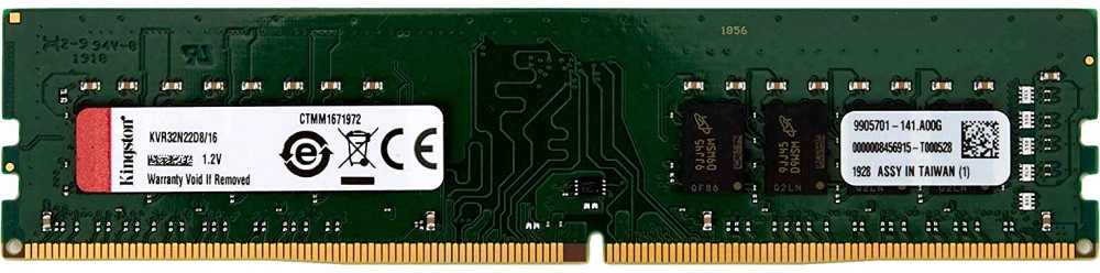 Оперативная память KINGSTON DIMM DDR4 16GB 3200 MHz (KVR32N22D8/16)