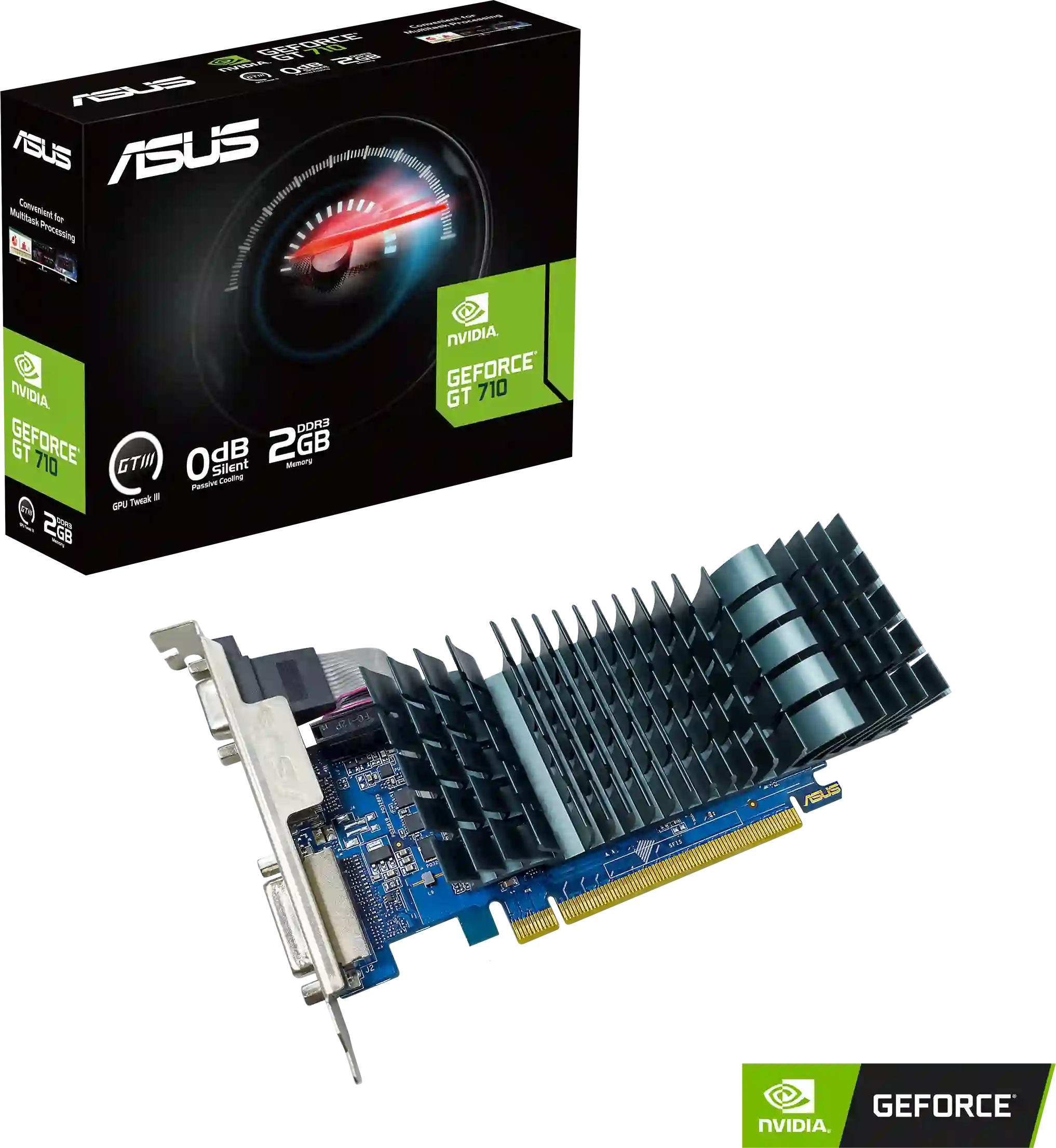 Видеокарта ASUS GeForce GT710 SL 2GD3 BRK EVO 2Gb (90YV0I70-M0NA00)