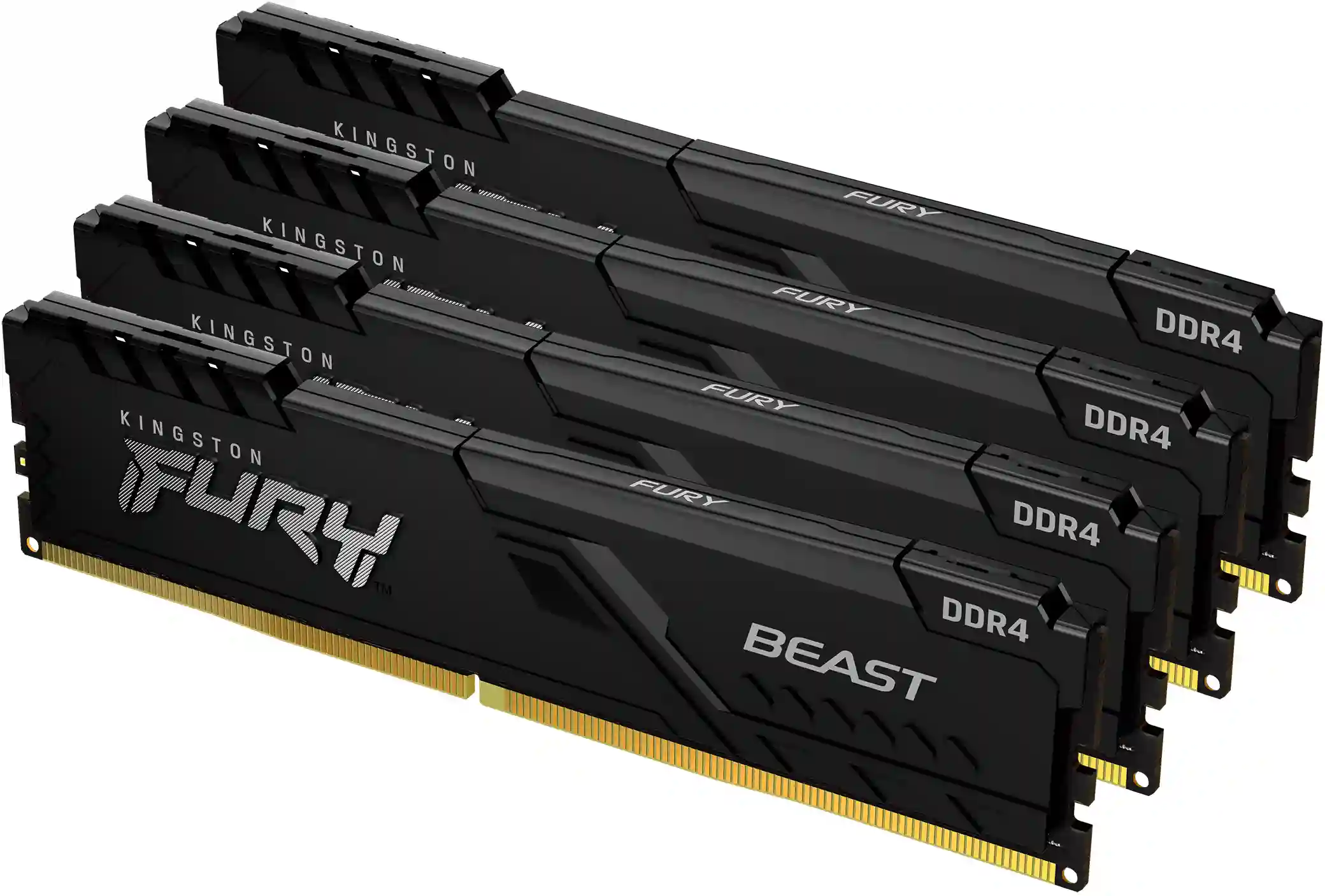 Оперативная память KINGSTON FURY Beast Black RGB DIMM DDR4 64GB (4x16GB) 3600 MHz (KF436C18BBK4/64)