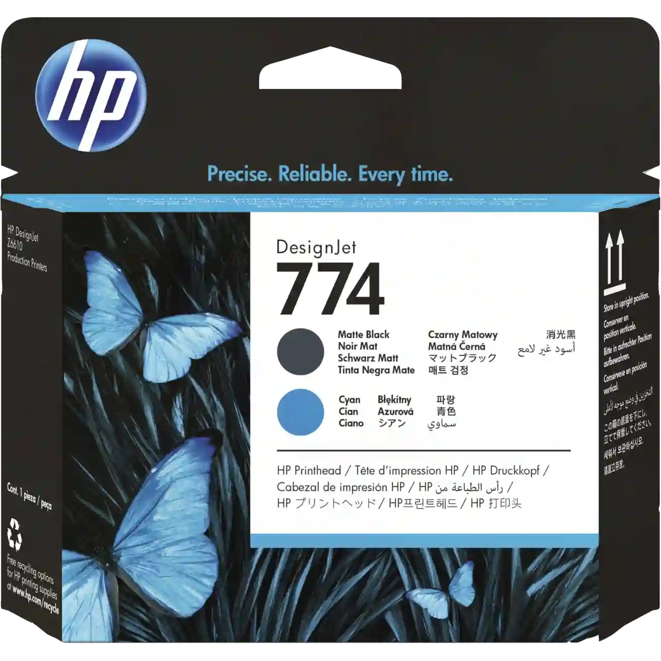 Печатающая головка HP 774 Matte Black/Cyan (P2W01A)