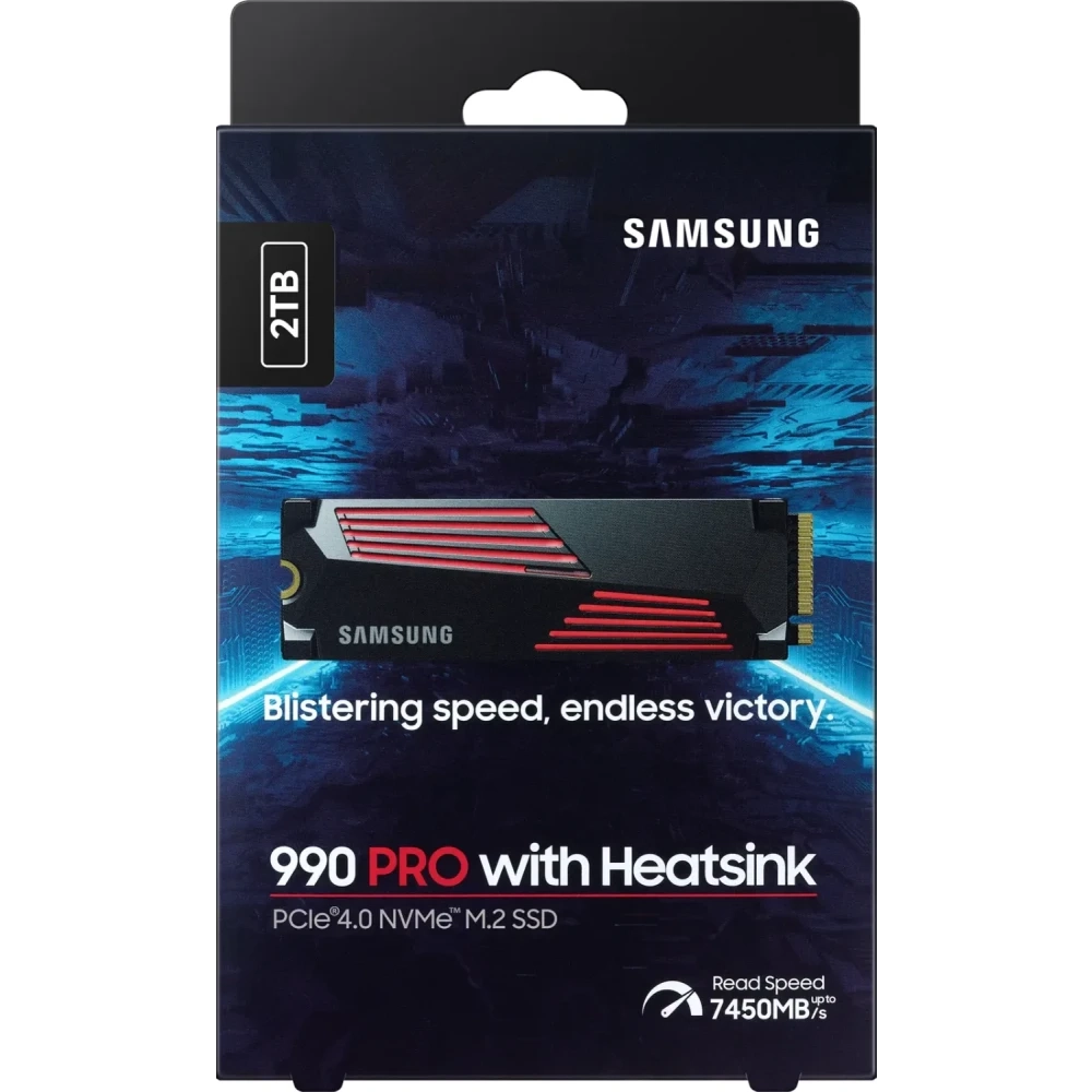 Внутренний SSD диск SAMSUNG 990 PRO 2TB, M.2, NVMe 2.0, PCIe 4.0 x4 (MZ-V9P2T0CW)